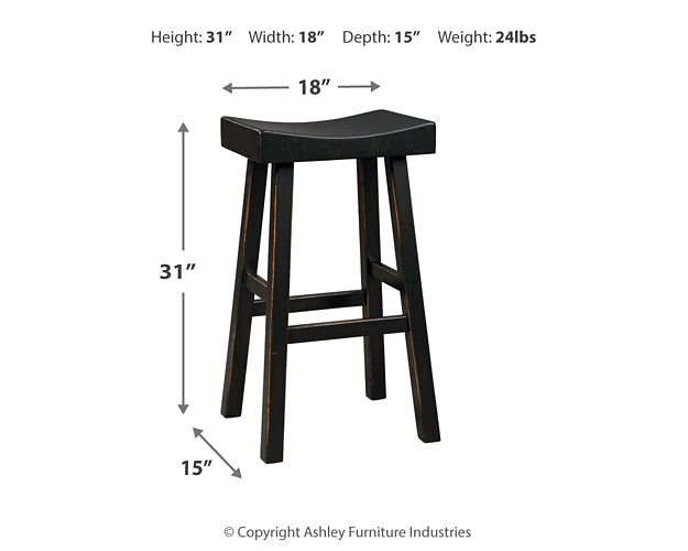 Glosco Pub Height Bar Stool (Set of 2)