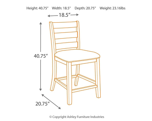 Rokane Counter Height Bar Stool (Set of 2)