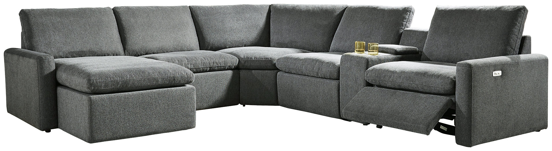 Hartsdale 6-Piece Power Reclining Sectional with Console and Chaise