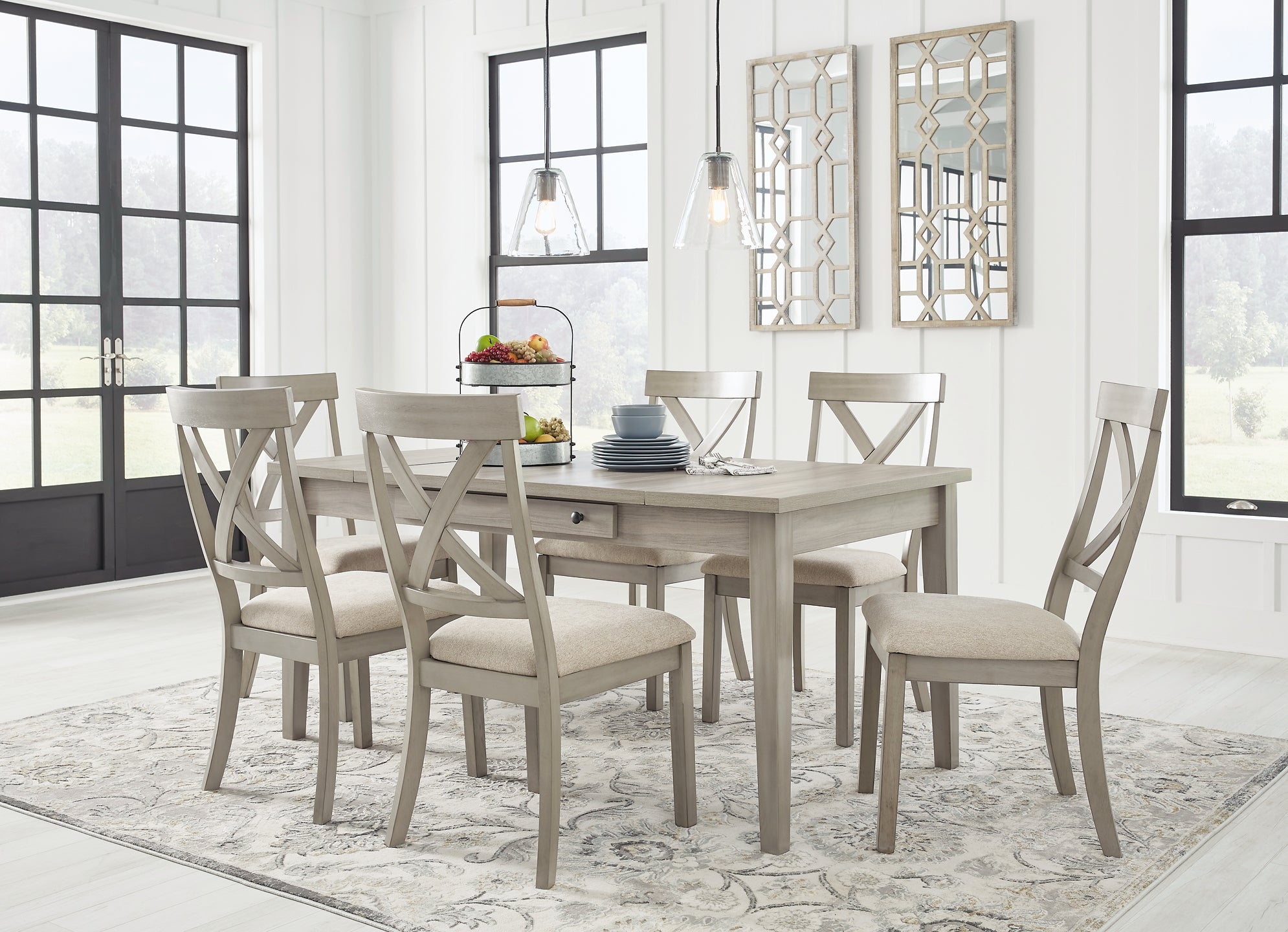 Parellen Dining Storage Table and 6 Chairs