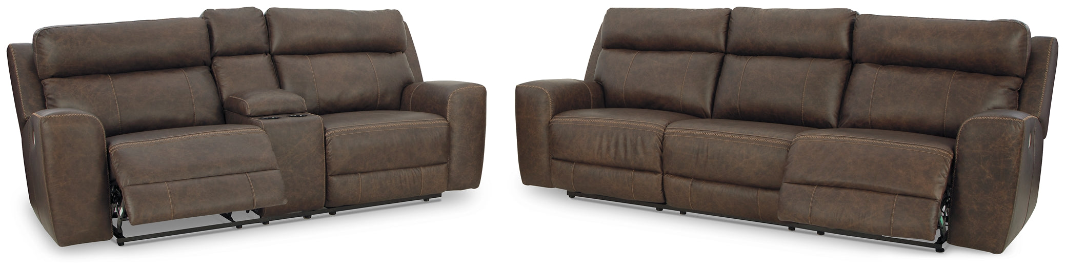 Roman Power Reclining Sofa and Loveseat