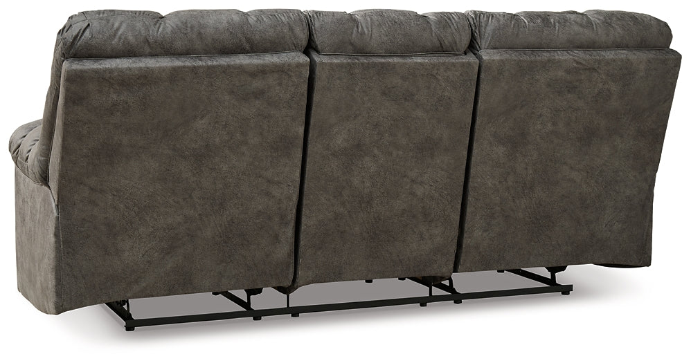 Derwin Reclining Sofa w/ Drop Down Table