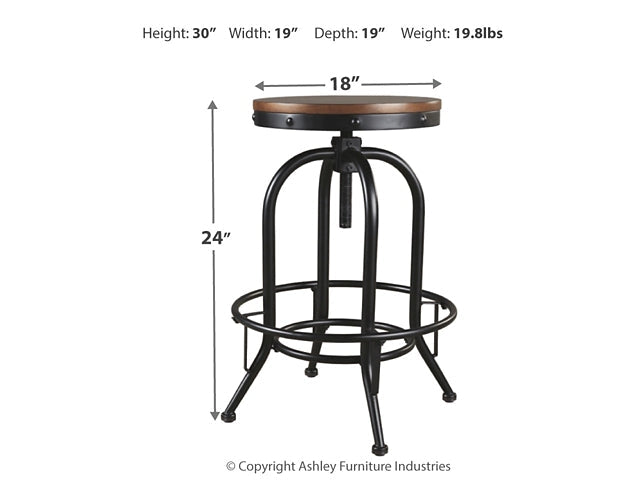 Valebeck Bar Height Bar Stool (Set of 2)