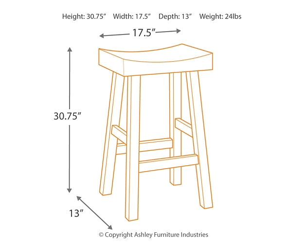 Glosco Bar Height Bar Stool (Set of 2)