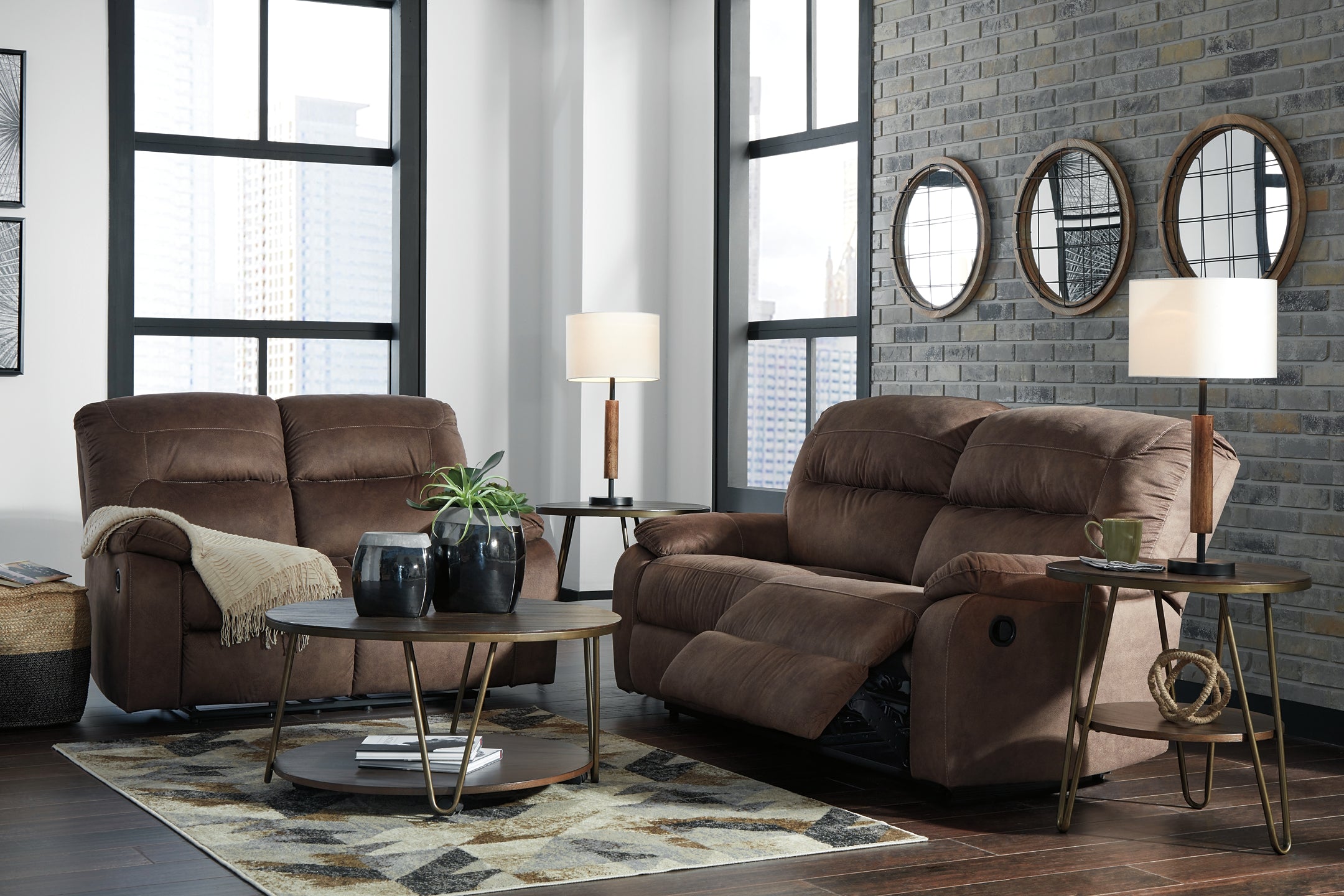 Bolzano Manual Reclining Sofa and Loveseat