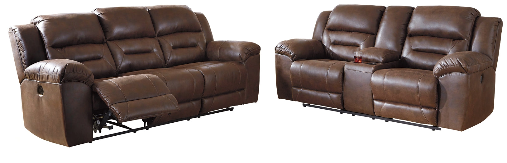 Stoneland Power Reclining Sofa and Loveseat