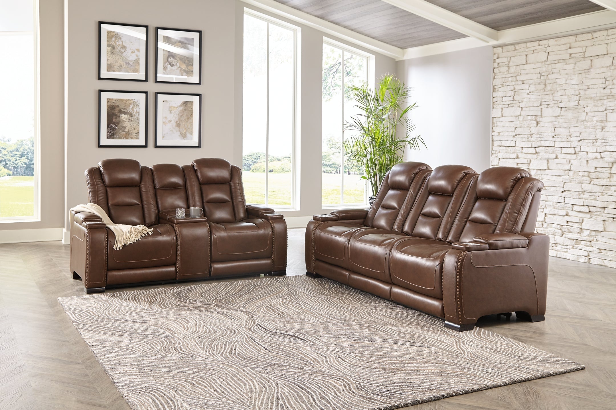 The Man-Den Power Reclining Sofa and Loveseat