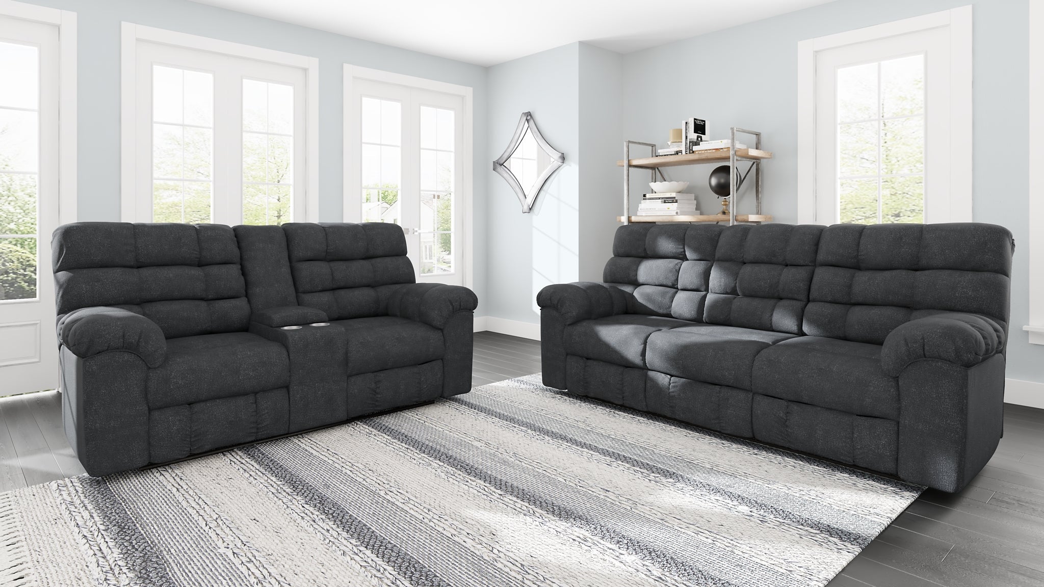 Wilhurst Manual Reclining Sofa and Loveseat