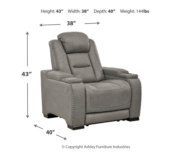 The Man-Den PWR Recliner/ADJ Headrest