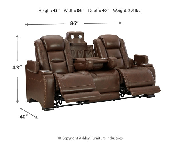 The Man-Den PWR REC Sofa with ADJ Headrest