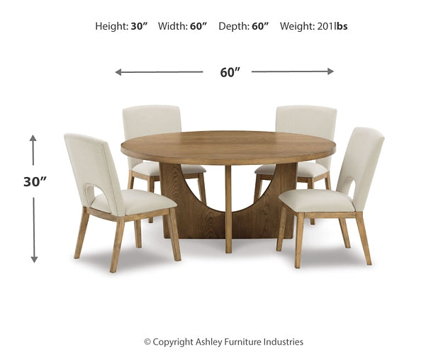 Dakmore Dining Table and 4 Chairs