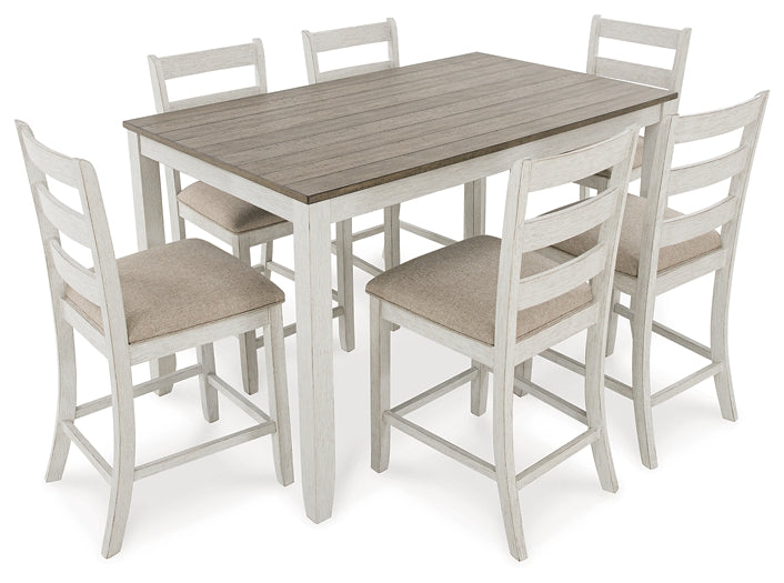 Skempton Counter Height Dining Table and 6 Bar Stools Set