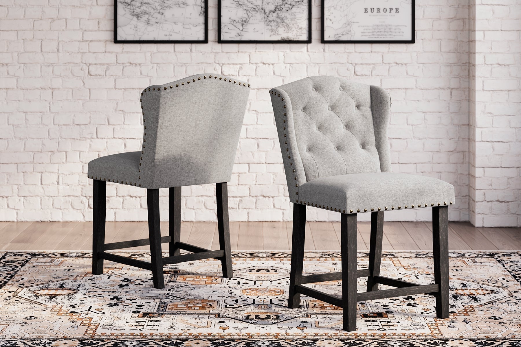 Jeanette Counter Height Bar Stool (Set of 2)